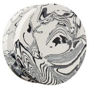 Wandhaken Swirl Dumbell plastikmaterial corian schwarz / Large - Ø 12 cm / Marmoroptik - Tom Dixon - Schwarz