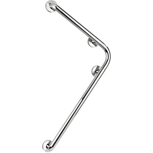 Wandhaltegriff Secura 78 x 55,5 cm Chrom, Silber glänzend, Aluminium chrom, Kunststoff - silber glänzend - Wenko