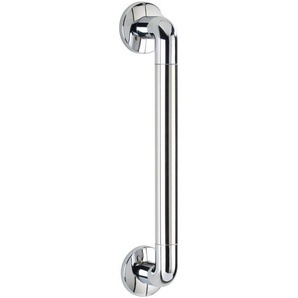 Wenko - Wandhaltegriff Secura Chrom 43 cm, Silber glänzend, Aluminium chrom, Kunststoff glänzend - silber glänzend