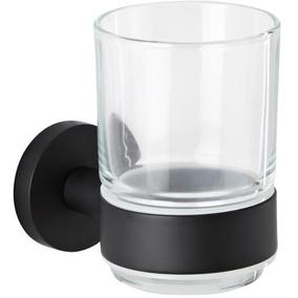 Wandhalter mit Glas - mit Mattschwarz Finish - Nox von Hudson Reed