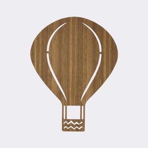 Wandlampe „Heißluftballon“, aus geräuchertem Eichenholz, von Ferm Living