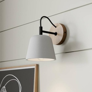 Wandlampe Kalinda Lucande, dimmbar, alu / grau / zink, für Wohn- / Esszimmer, Beton, Skandinavisch, Wandleuchte, Wandlampe Innen 9624504