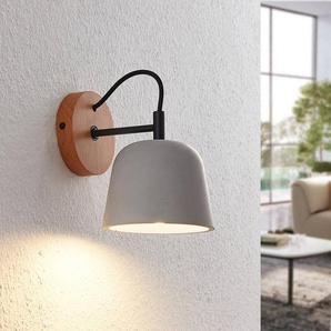 Wandlampe Kalinda Lucande, dimmbar, alu / grau / zink, für Wohn- / Esszimmer, Beton, Skandinavisch, Wandleuchte, Wandlampe Innen