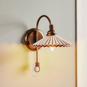 Wandlampe Rosina ONLI, dimmbar, bronze / altmessing, für Wohn- / Esszimmer, Keramik, Landhaus / Rustikal, Wandleuchte, Wandlampe Innen 4257/AP