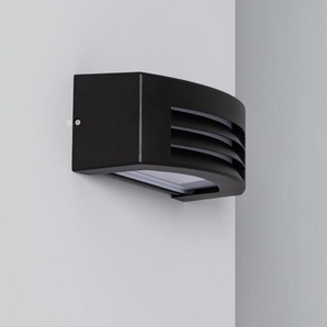 Wandleuchte Aussen aus Aluminium Riva Schwarz