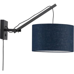 Wandleuchte GOOD&MOJO Andes Lampen Gr. Ø 32 cm Höhe: 43 cm, blau (dunkelblau) Wandleuchten