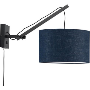 Wandleuchte GOOD&MOJO Andes Lampen Gr. Ø 32 cm Höhe: 43 cm, blau (dunkelblau) Wandlampe Designlampe Wandleuchten