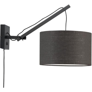 Wandleuchte GOOD&MOJO Andes Lampen Gr. Ø 32 cm Höhe: 43 cm, grau (dunkelgrau) Wandlampe Designlampe Wandleuchten