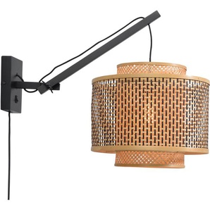 Wandleuchte GOOD&MOJO Bhutan Lampen Gr. Ø 40 cm Höhe: 43 cm, beige (natur) Wandleuchten