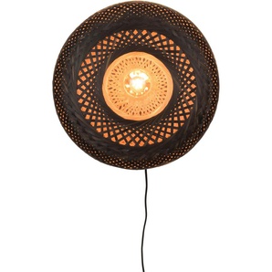 Wandleuchte GOOD&MOJO Palawan Lampen Gr. Ø 40 cm Höhe: 40 cm, schwarz Wandleuchten