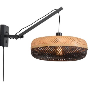 Wandleuchte GOOD&MOJO Palawan Lampen Gr. Ø 40 cm Höhe: 43 cm, schwarz Wandleuchten