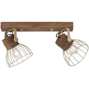 Wandleuchte LEUCHTEN DIREKT ALAMI Leuchten Gr. 2 flammig, Höhe: 29 cm, goldfarben (messingfarben matt) Wandleuchten ExklusiveE27