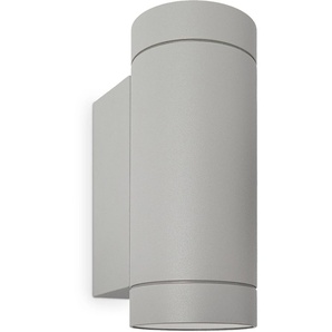 Wandleuchte PACO HOME LUDOWA Leuchten Gr. 2 flammig, Höhe: 16,4 cm, silberfarben Wandleuchten Up & Down In Outdoor Aussenleuchte Garten GU10 Aluminium IP54