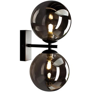 Xxxl Wandleuchte Nero, Schwarz, Dunkelgrau, Metall, Glas, Kugel,Kugel, 10x23.3 cm, Kippschalter, Lampen & Leuchten, Innenbeleuchtung, Wandleuchten,