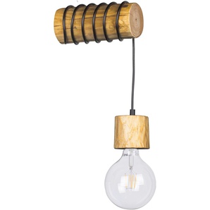 Wandleuchte SPOT LIGHT TRABO PINO Lampen Gr. 1 flammig, Ø 8 cm Höhe: 33 cm, braun (holzfarben) Flurlampe Wandleuchte LED Wandleuchten Lampen Holzbalken aus massivem Kiefernholz Ø 8-12 cm, Nachhaltig