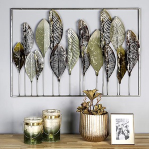 Wandobjekt Palmleaf Aluminium, lackiert Multicolor 102 x 72 x 7cm