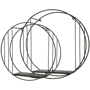 Wandregal  2er Set   ¦ schwarz ¦ Maße (cm): T: 12.0  Ø: 40