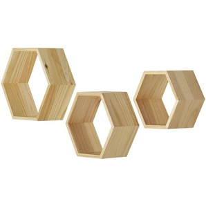 Wandregal 3er-Set  Finate ¦ holzfarben ¦ Maße (cm): B: 30 H: 26 T: 12.0