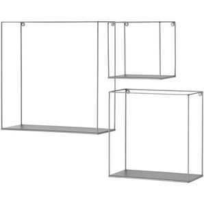 Wandregal  3er-Set  Toppo ¦ grau ¦ Maße (cm): B: 40 H: 40 T: 15.0