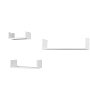 Wandregal 3er Set - weiß - Materialmix - 42,5 cm - 10 cm - cm 9,8 | Möbel Kraft