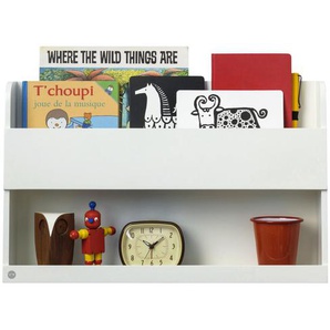 Wandregal fürs Hochbett als Nachttisch-Ersatz, in weiß, aus Holz, 33 x 53 x 12 cm, von Tidy Books
