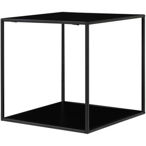 Wandregal Gestell: Stahl, pulverbeschichtet Ablage: Spanplatte, beschichtet Schwarz 36 x 36 x 36cm
