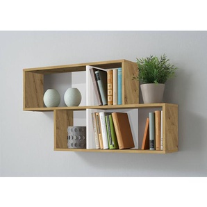 Wandregal Panao Spanplatte, melaminbeschichtet Beige/Eiche Artisan Dekor/Weiß 100 x 53 x 19cm