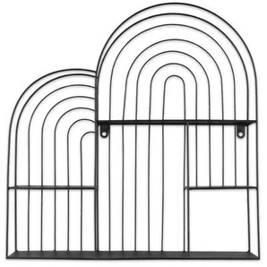 Wandregal - schwarz - Materialmix - 11 cm - 55 cm | Möbel Kraft