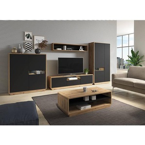 Wandregal Spanplatte, foliert Braun 150 x 27 x 24cm