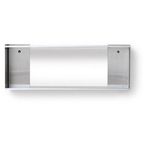 Wandregal Taper Line Form and Refine Edelstahl gebürstet silber, Designer Herman Studio, 25.5x70x13.5 cm