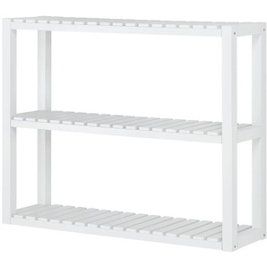 Wandregal - weiß - Materialmix - 68 cm - 54 cm - 18 cm | Möbel Kraft