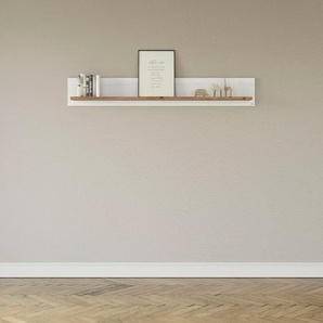 Wandregal York, weiß (pino aurelio mit eiche artisan), B:180cm H:27cm T:20cm, MDF, SET ONE BY MUSTERRING, Regale, in drei Größen und Farben, Beleuchtung optional, 1 Ablageboden