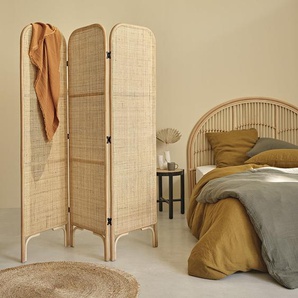 Wandschirm aus Rattan und Rohrgeflecht 3 Tafeln