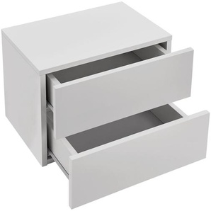 Wandschrank Nachttisch 40x29x30 cm mit 2 Schubladen Weiß