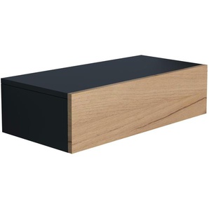 Wandschublade - schwarz - Materialmix - 60 cm - 15 cm | Möbel Kraft