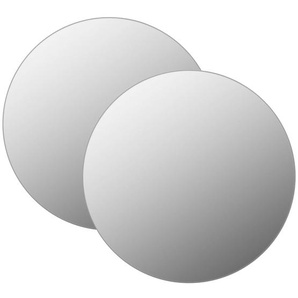 Wandspiegel 2 Stk. 50 cm Rund Glas