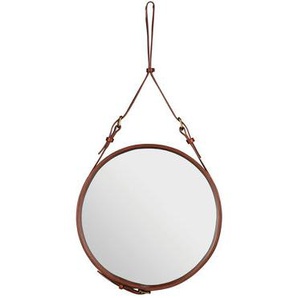 Wandspiegel Adnet leder braun Ø 58 cm - Gubi - Braun