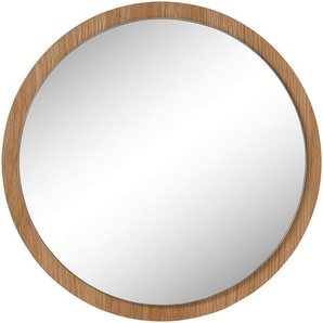 Xxxl Wandspiegel Agra, Eiche, Holz, Glas, Holzwerkstoff, Eiche, furniert, rund, 40x40x2 cm, Spiegel, Wandspiegel