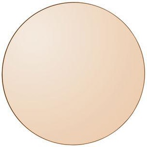 Wandspiegel Circum Small holz orange rosa / Ø 70 cm - AYTM - Orange