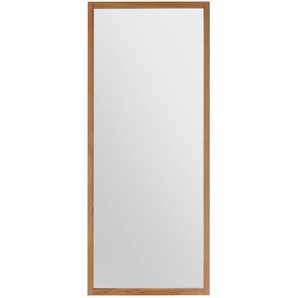 Xxxl Wandspiegel Alwar, Eiche, Glas, Eiche, massiv, rechteckig, 50x120x2 cm, senkrecht und waagrecht montierbar, Ganzkörperspiegel, Spiegel,