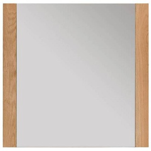 Wandspiegel , Eiche , Glas , Wildeiche , massiv, vollmassiv, Hartholz , quadratisch , 80x80x3 cm , Facettenschliff , Garderobe, Garderobenspiegel, Garderobenspiegel