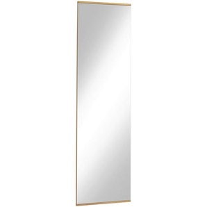 Wandspiegel, Eiche, Holz, Glas, Eiche, furniert,massiv, rechteckig, 41x140x2 cm, Goldenes M, Made in Germany, DGM-Klimapakt, in verschiedenen Größen erhältlich, senkrecht montierbar, Ganzkörperspiegel, Spiegel, Wandspiegel