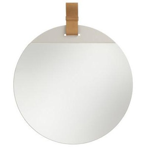 Wandspiegel Enter leder glas beige / Ø 45 cm - Ferm Living - Beige