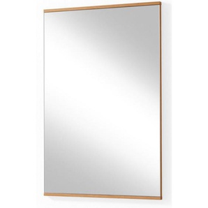 Wandspiegel, Glas, Eiche, massiv, rechteckig, 56x82x3 cm, Made in Germany, Garderobe, Garderobenspiegel, Garderobenspiegel