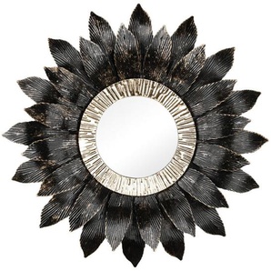 Wandspiegel , Glas , rund , 60x60x5 cm , Verzierungen , Badezimmer, Badezimmerspiegel, Badspiegel