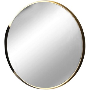 Wandspiegel, Gold, Metall, Glas, 111x111x7 cm, Spiegel, Wandspiegel