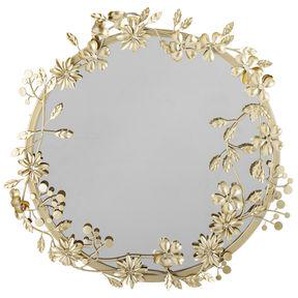 Wandspiegel Jenne gold metall / Blumen aus Metall - Ø 54 cm - Bloomingville - Metall