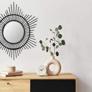 Wandspiegel KAYOOM Rattan Spiegel Aina 435 Gr. B/H: 70 cm x 70 cm Ø 70 cm, schwarz Wandspiegel