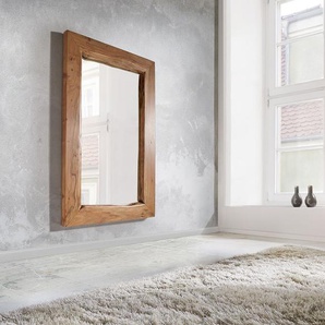 Wandspiegel Live-Edge 135x85 cm Akazie Natur Baumkante, Spiegel, Baumkantenmöbel, Massivholzmöbel, Massivholz