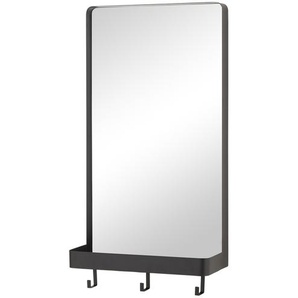 Wandspiegel - schwarz - Glas , Metall - 35 cm - 68 cm - 14 cm | Möbel Kraft